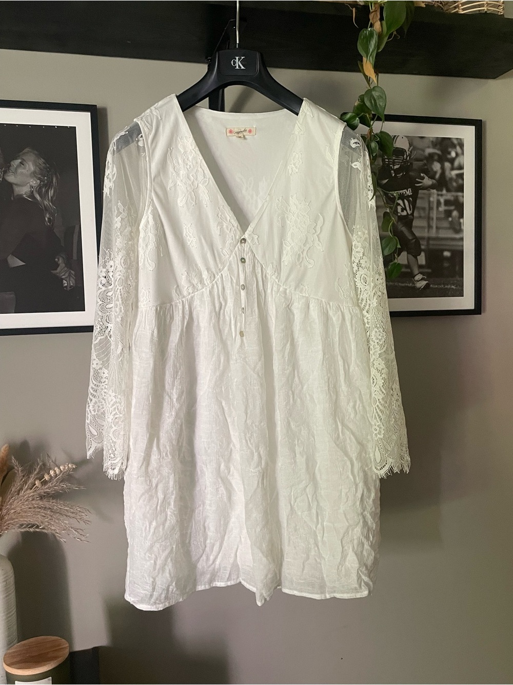 Magnolia White Lace Midi Dress